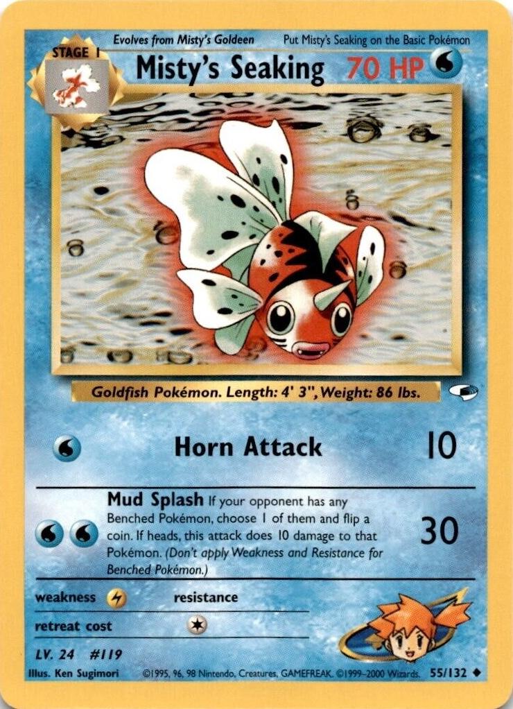 Misty's Seaking 055/132  - Unlimited Gym Heroes - Uncommon