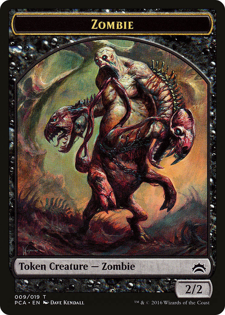Zombie // Hellion Double-sided Token (PCA-009) - Planechase Anthology Tokens