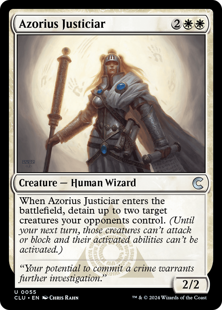 Azorius Justiciar (CLU-055)  - Ravnica: Clue Edition