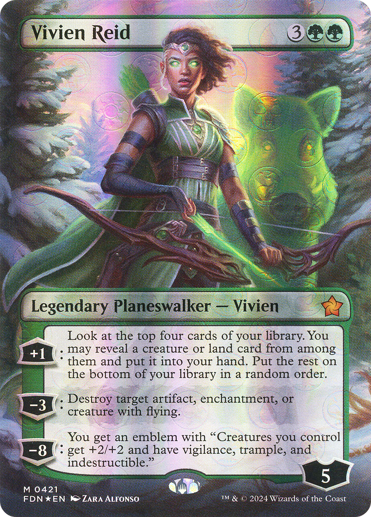 Vivien Reid (Borderless) (Mana Foil) (FDN-421)  Foil - Foundations