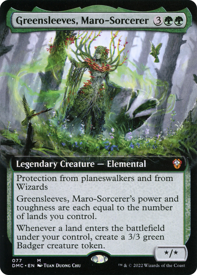 Greensleeves, Maro-Sorcerer (Extended Art) (DMC-077)  Foil - Dominaria United Commander: (Extended Art)