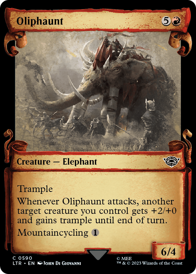 Oliphaunt (Showcase Scrolls) (LTR-590)  Foil - The Lord of the Rings: Tales of Middle-earth: (Showcase)