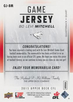 2015 Upper Deck CFL Game Jersey
