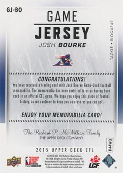 2015 Upper Deck CFL Game Jersey