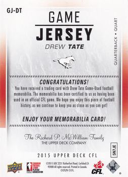 2015 Upper Deck CFL Game Jersey