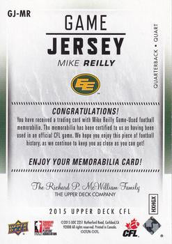 2015 Upper Deck CFL Game Jersey