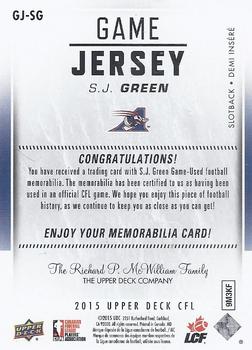 2015 Upper Deck CFL Game Jersey