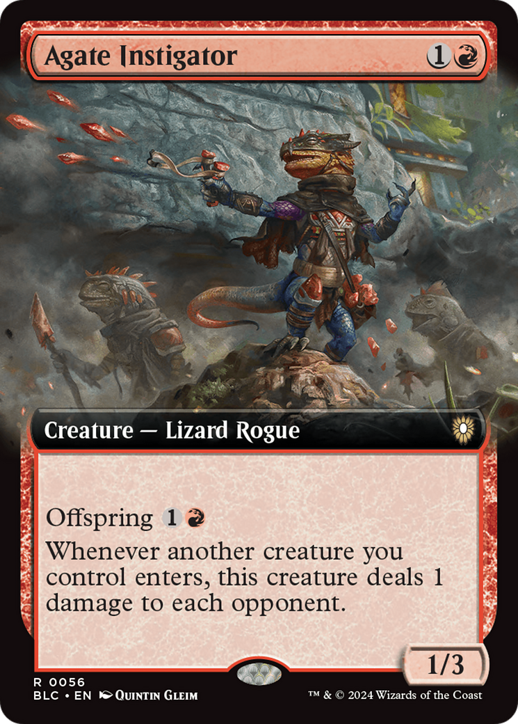 Agate Instigator (Extended Art) (BLC-056)  - Bloomburrow Commander: (Extended Art)