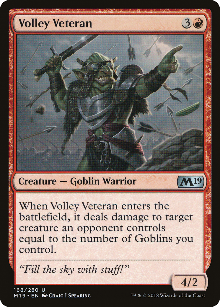 Volley Veteran (M19-168)  Foil - Core Set 2019
