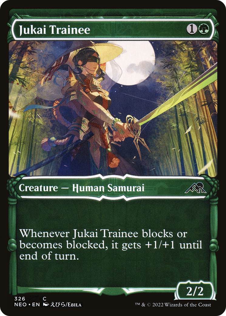 Jukai Trainee (Showcase) (NEO-326)  Foil - Kamigawa: Neon Dynasty: (Showcase)