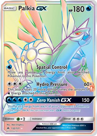 Palkia GX (Secret) 132  - Holofoil SM  Forbidden Light - Secret Rare