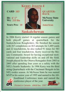 2007 Jogo CFL 