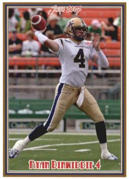 2007 Jogo CFL #115 Ryan Dinwiddie Rookie