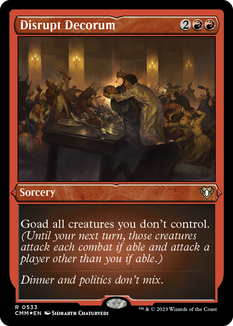 Disrupt Decorum (CMM-533)  Etched Foil - Commander Masters