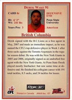 2007 Jogo CFL Rookie