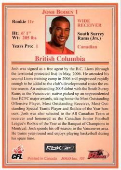 2007 Jogo CFL Rookie