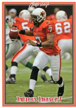 2007 Jogo CFL Short Print	#1SP	Jarious Jackson - 200 made!