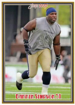 2007 Jogo CFL Short Print	#6SP	Barrin Simpson - 200 made!