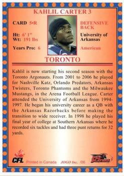 2006 Jogo CFL Rookie