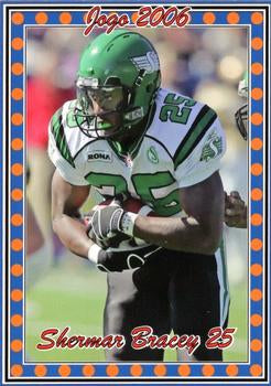 2006 Jogo CFL Rookie #10R Shermar Bracey - 150 made!