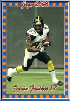 2006 Jogo CFL Rookie #14R DaVon Fowlkes - 150 made!