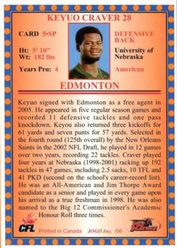 2006 Jogo CFL Short Print