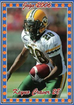 2006 Jogo CFL Short Print #5SP	Keyuo Craver - 150 made!