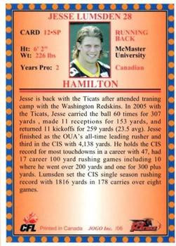 2006 Jogo CFL Short Print