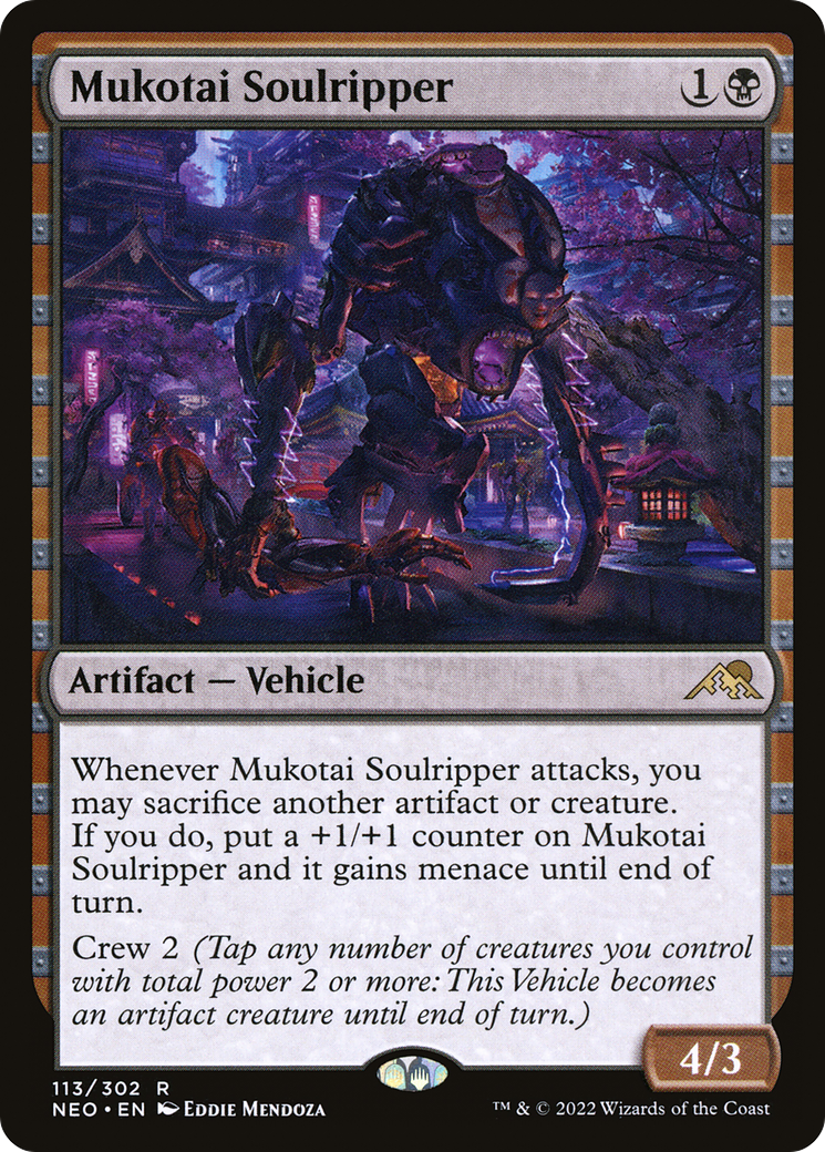 Mukotai Soulripper (NEO-113)  Foil - Kamigawa: Neon Dynasty