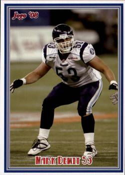 2008 Jogo CFL # 114 Mark Dewit