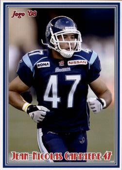 2008 Jogo CFL # 123 Jean-Nicolas Carrier