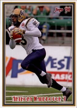 2008 Jogo CFL # 135 Anthony Malbrough