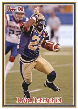 2008 Jogo CFL Winnipeg Blue Bombers Team Set of 24 Cards - 360 sets made!