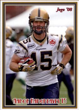 2008 Jogo CFL # 149 Aaron Hargreaves
