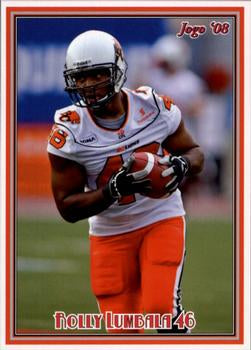 2008 Jogo CFL # 167 Rolly Lumbala Rookie