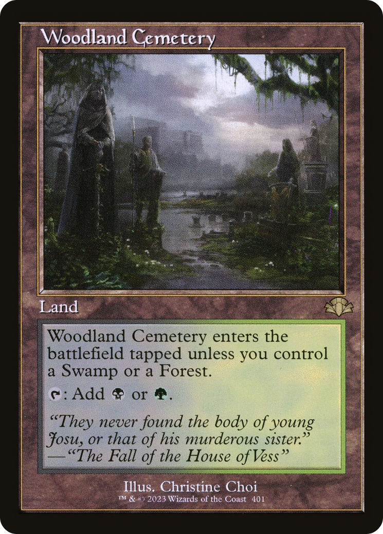 Woodland Cemetery (Retro Frame) (DMR-401)  - Dominaria Remastered