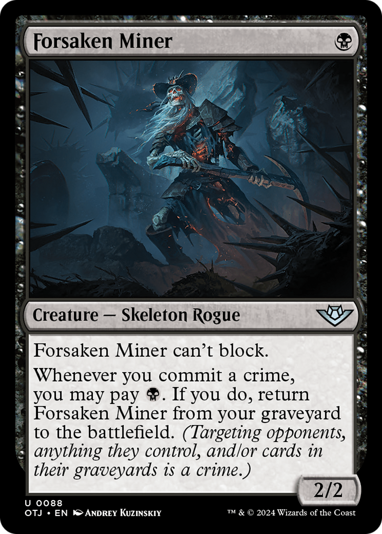 Forsaken Miner (OTJ-088)  Foil - Outlaws of Thunder Junction