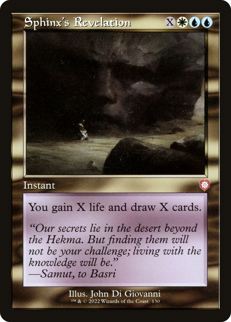 Sphinx's Revelation (Retro Frame) (BRC-130)  - The Brothers' War Commander