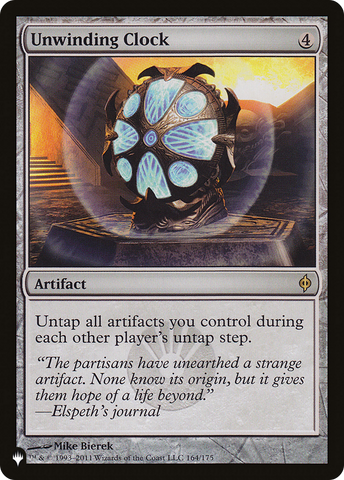 Unwinding Clock (LIST-164/175)  - The List