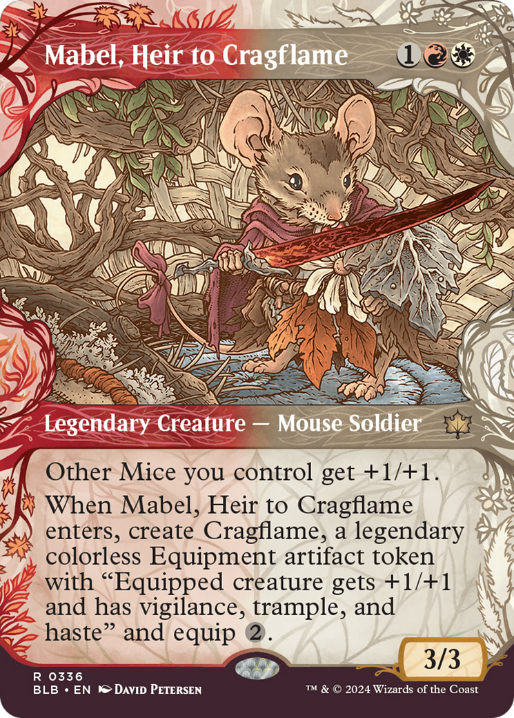 Mabel, Heir to Cragflame (Showcase) (BLB-336)  - Bloomburrow: (Showcase) (Borderless)