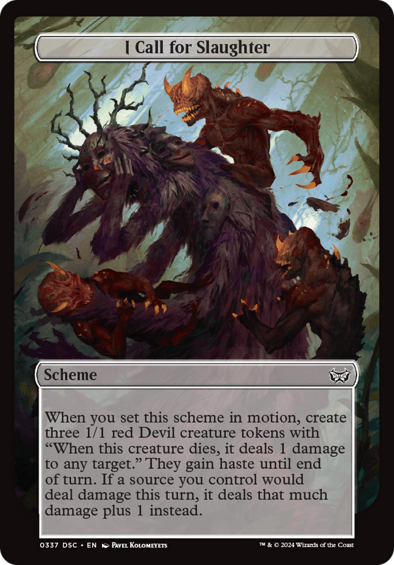 I Call for Slaughter (Full Art) (A:DSC-337)  - Duskmourn: House of Horror Commander