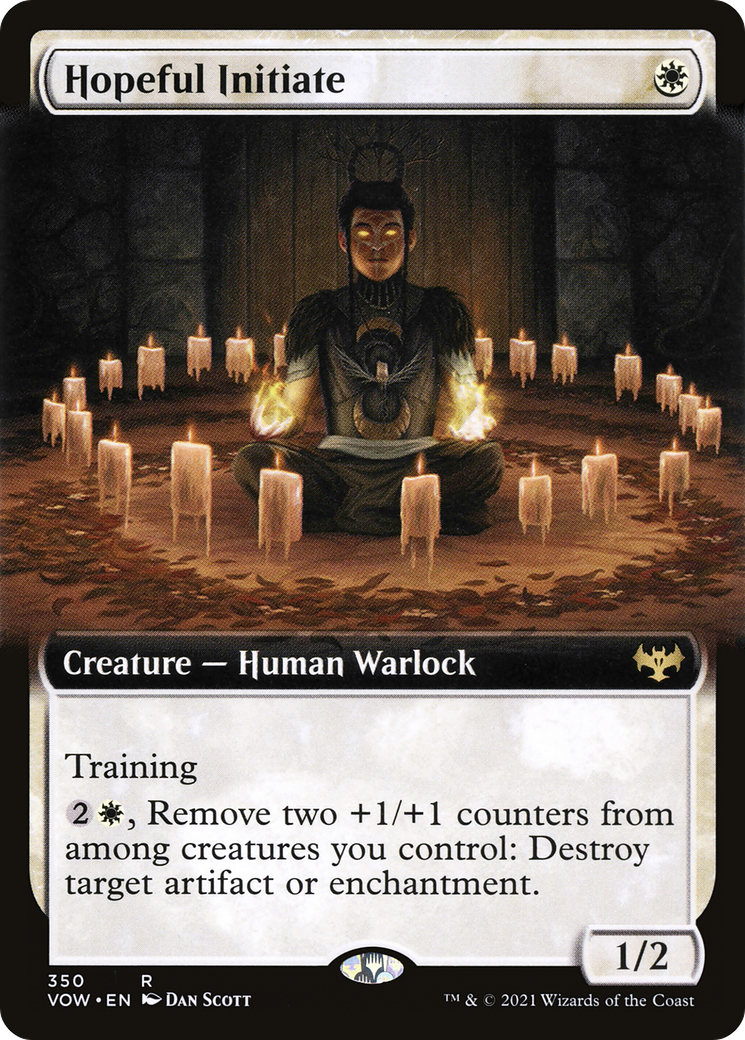 Hopeful Initiate (Extended Art) (VOW-350)  Foil - Innistrad: Crimson Vow: (Extended Art)