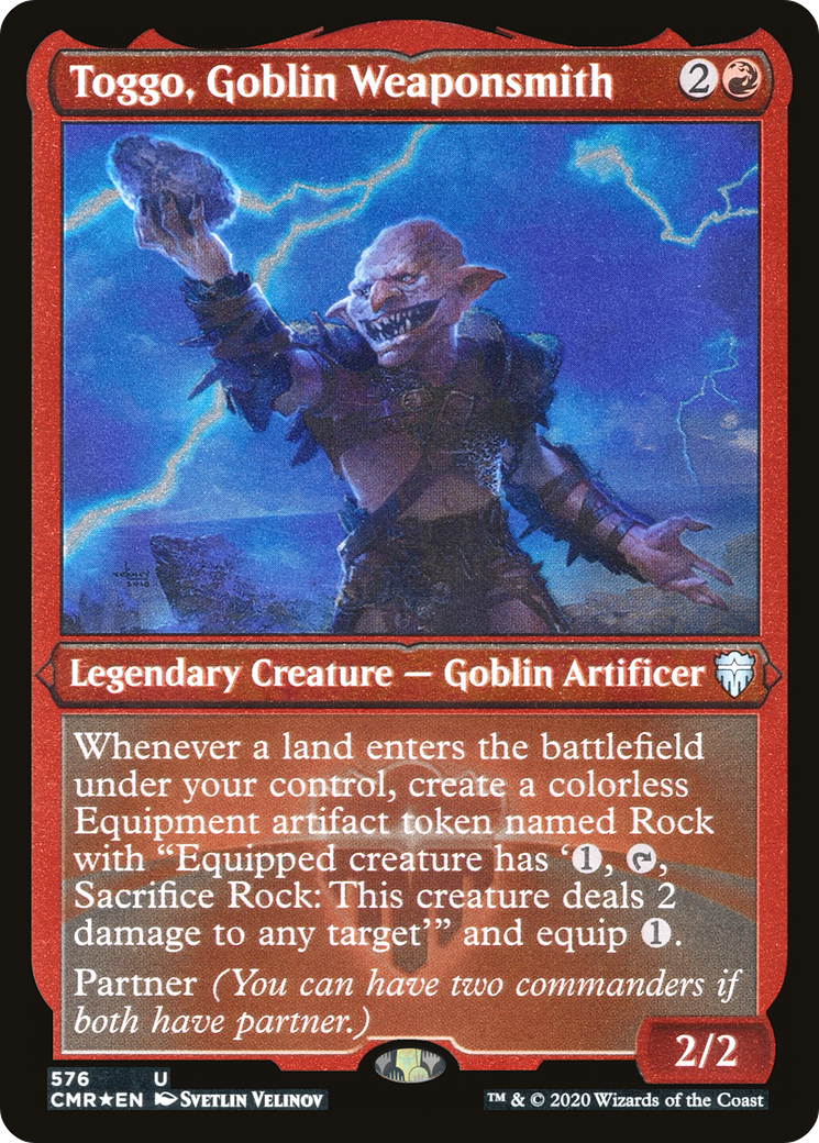 Toggo, Goblin Weaponsmith (Foil Etched) (CMR-576)  Foil - Commander Legends