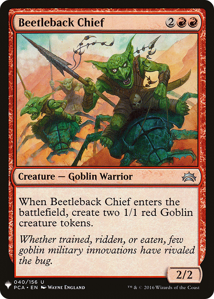 Beetleback Chief (LIST-PCA-40)  - The List