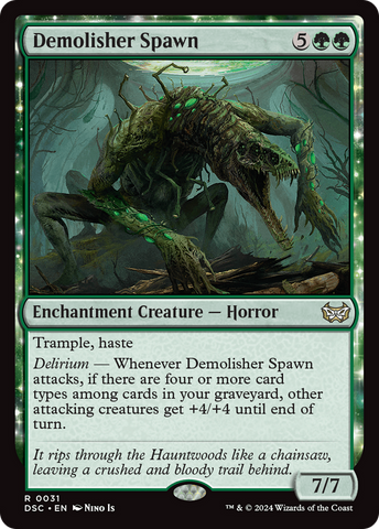 Demolisher Spawn (DSC-031)  - Duskmourn: House of Horror Commander: (enchantment)