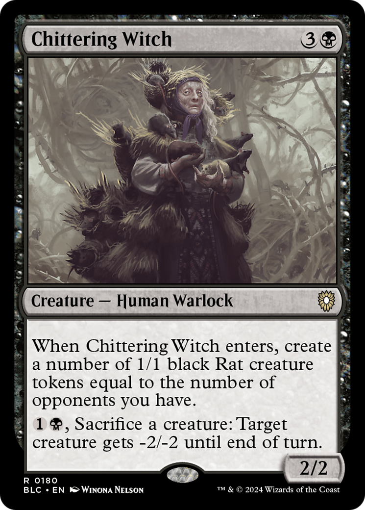 Chittering Witch (BLC-180)  - Bloomburrow Commander