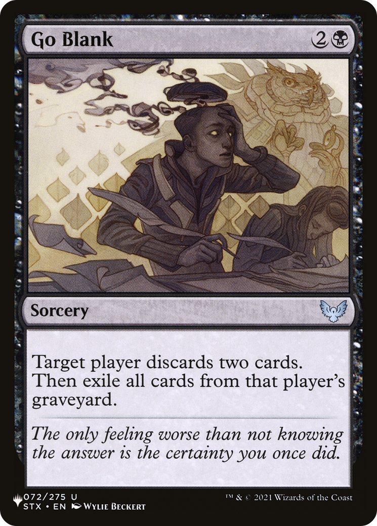 Go Blank (LIST-STX-72)  - The List
