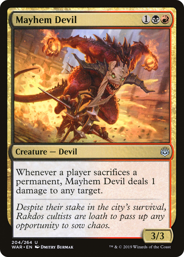 Mayhem Devil (WAR-204)  Foil - War of the Spark