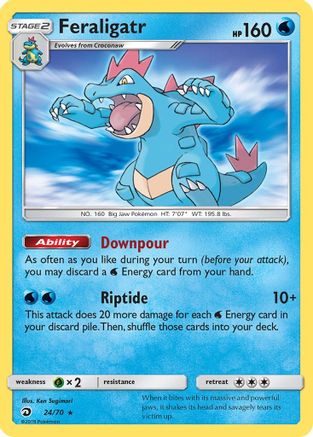 Feraligatr 024/70  - Holofoil Dragon Majesty - Holo Rare
