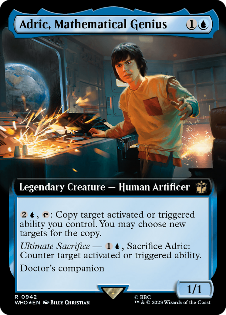 Adric, Mathematical Genius (Extended Art) (Surge Foil) (WHO-942)  Foil - Doctor Who: (Extended Art)